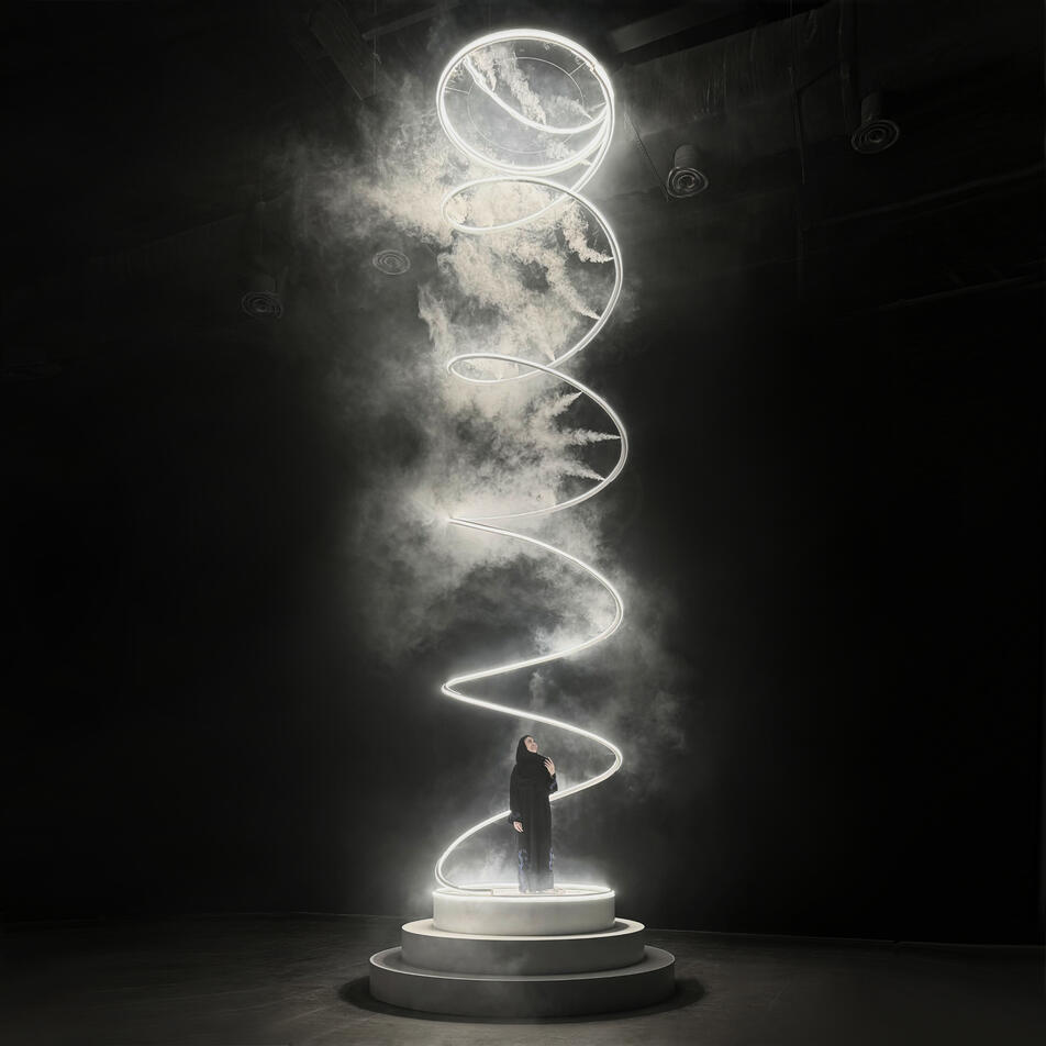 Ascent black by Karolina Halatek — Ryiadh Season light installation