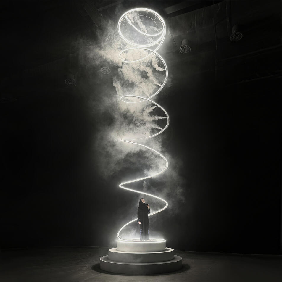 Ascent black by Karolina Halatek — Ryiadh Season light installation